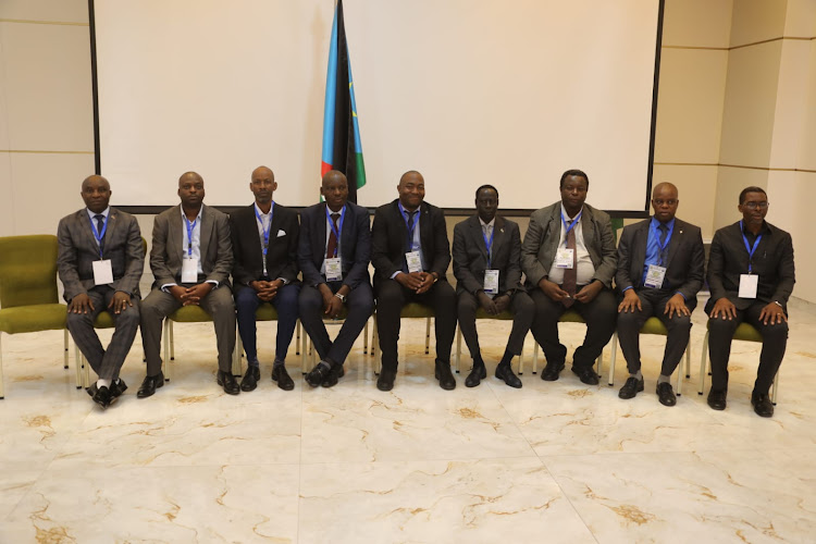 Clerks of national assemblies of East African Community partner States and EALA who are in Juba for their annual meeting pose for a photo on November 14, 2023