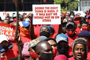 Industrial action by Numsa in the metals and engineering sector started with a protest in Johannesburg on Tuesday. 