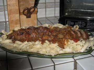 Homemade Pasta with Italian Beef Roll