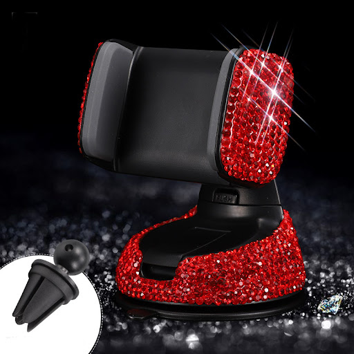 Title 4, Womens Red Rhinestone Car Interior Accessories...