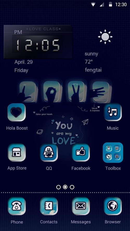 Android application Love - Hola Theme screenshort