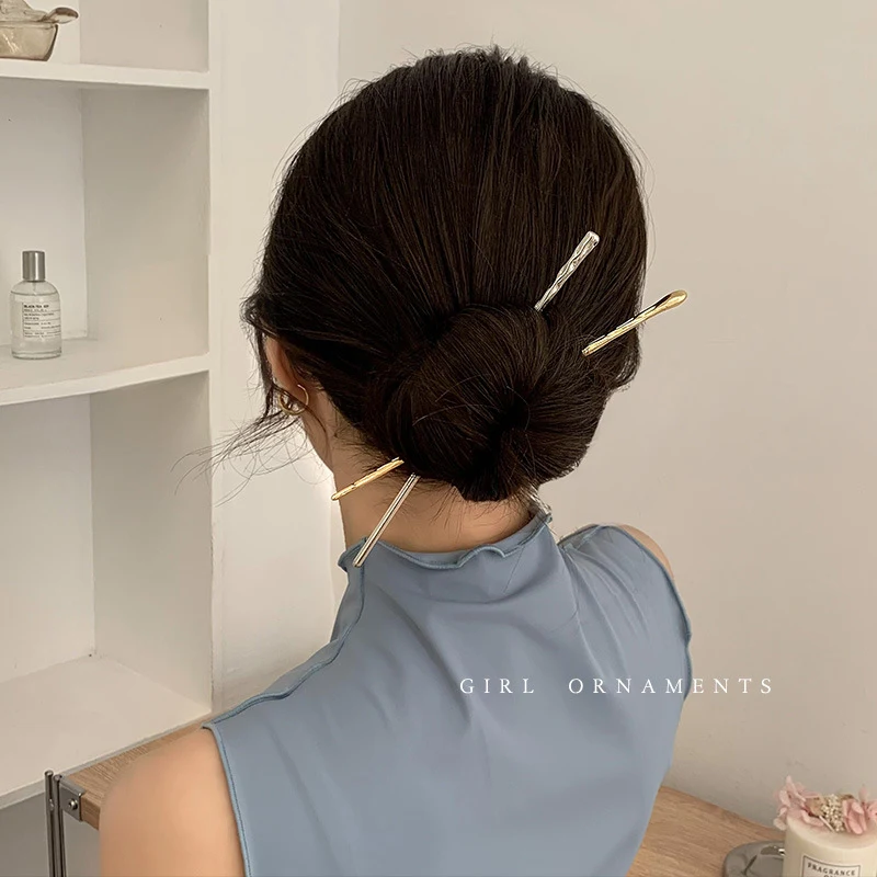 Épingles à cheveux modernes avancées en forme de boulette de viande, accessoires élégants, coiffures sophistiquées, design unique, faciles à utiliser et sûres.
