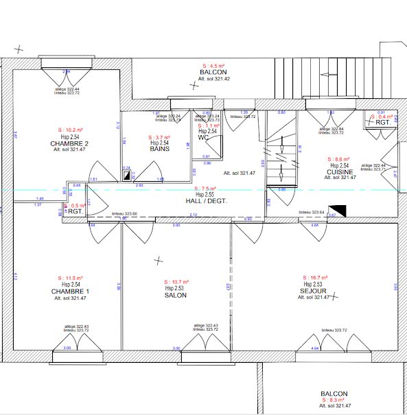 Vente duplex 6 pièces 120 m² à Lentilly (69210), 300 000 €