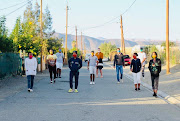 Volunteers for the Covid-19 Community Cares Feeding Scheme in Prince Albert on Wednesday. 