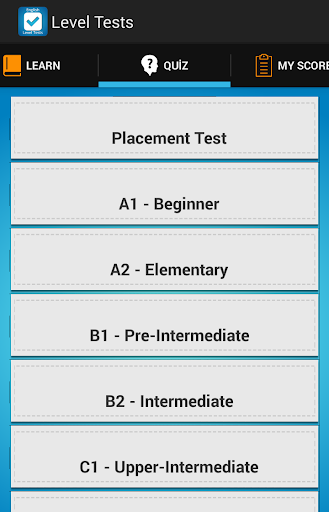 English Level Tests A1 to C2