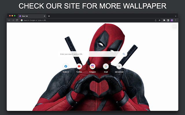 Deadpool New Tab - Chrome Wallpapers