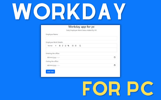 Workday app for pc,windows and Mac (Free use)