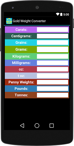 Gold Weight Converter