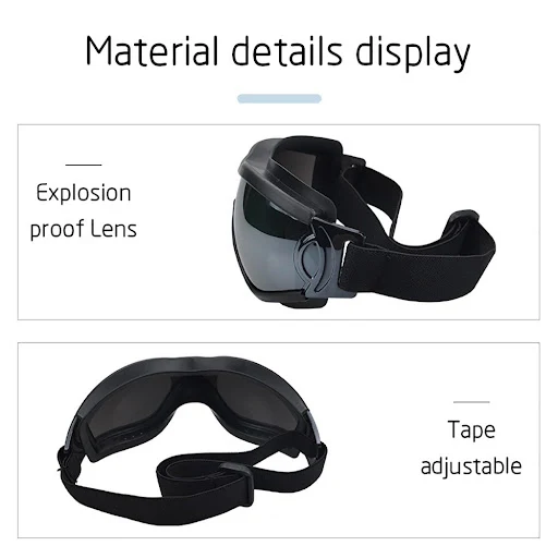 Dog Sunglasses Windproof and UV Resistant 55g Goggles Suitable for Medium To Large Dogs Adjustable Pet Accessories