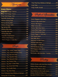 China Fare Restaurant menu 1