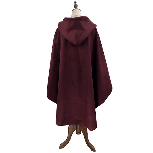 Title 3, Faux Deerskin Fleece Hooded Cape Cloak Jacket. ...