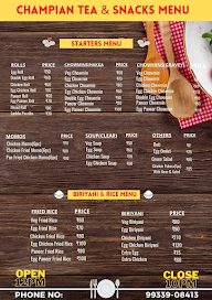 Champian Tea And Snacks menu 3