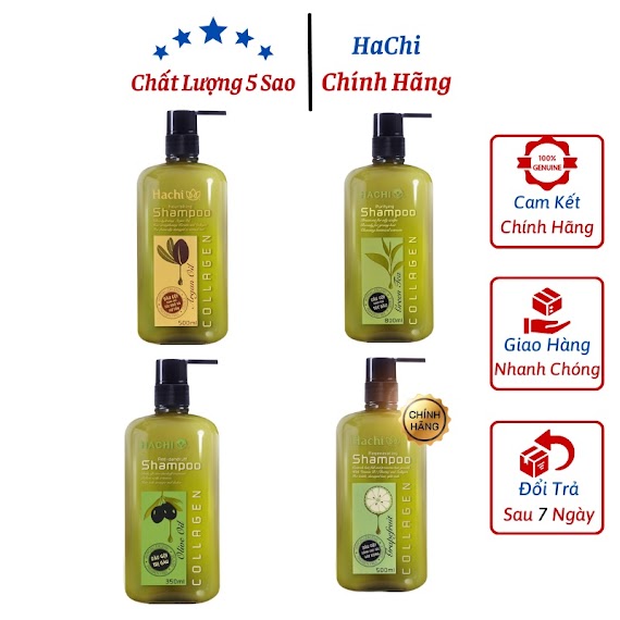 Dầu Gội Đầu Hachi 350Ml, 500Ml, 800Ml Dành Cho Mọi Loại Tóc - Dầu Gội Bóng Mượt Ngăn Ngừa Dầu , Gãy Dụng, Hư Tổn