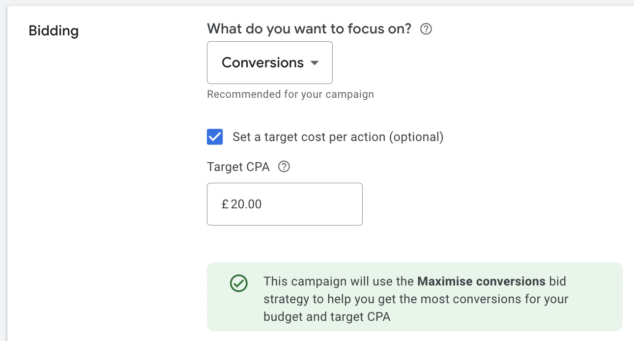 conversion goal google campaign