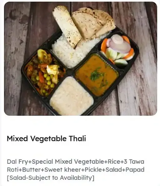 Mixed Vegetable Thali