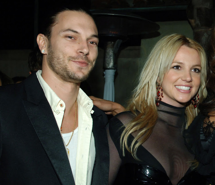 Kevin Federline and Britney Spears, pictured here in happier times, are feuding over her relationship with their sons. File image.