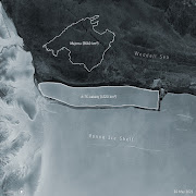 A view of the newly calved iceberg designated A-76 by scientists, the largest currently afloat in the world according to the European Space Agency (ESA), and captured by the ESA's Copernicus Sentinel-1 mission is seen in this handout photo obtained by Reuters on May 20, 2021.