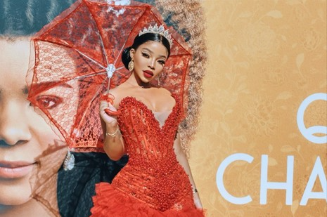 Faith Nketsi served 'lady in red' vibes at the event