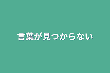 言葉が見つからない