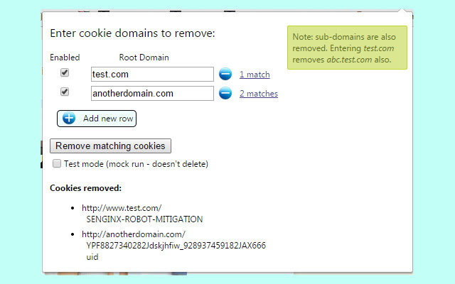 Selective Cookie Remover chrome extension