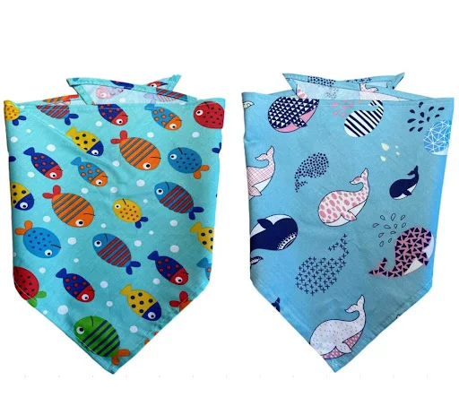 60pcs/lot Spring Summer Sea Animal printing Pet Puppy cat Dog bandanas Collar scarf tie handkercheif GR315-8