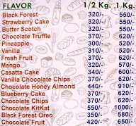 Cake Bazaar menu 1