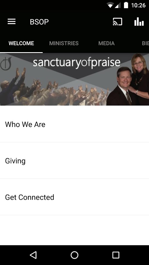 Android application Sanctuary of Praise screenshort