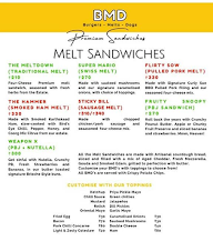 Bmd - Burgers. Melts. Dogs : Premium Sandwiches menu 2