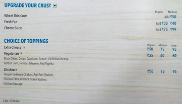 Domino's Pizza menu 