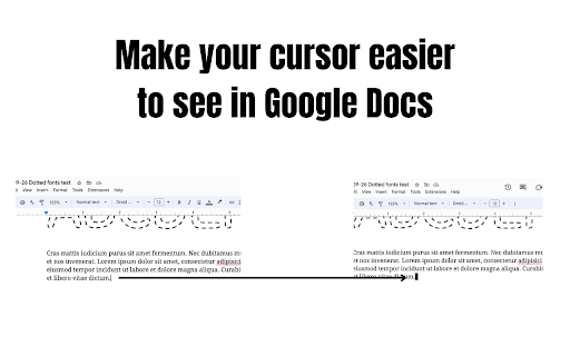 Embiggen Google Docs Cursor