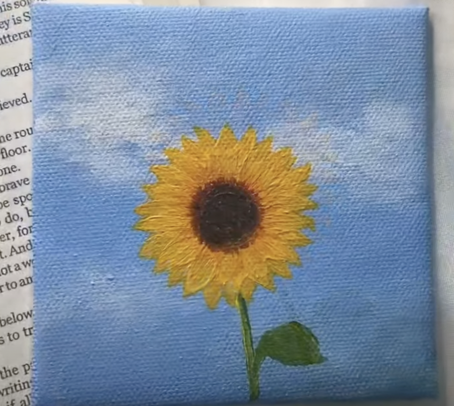 sunflower painting easy