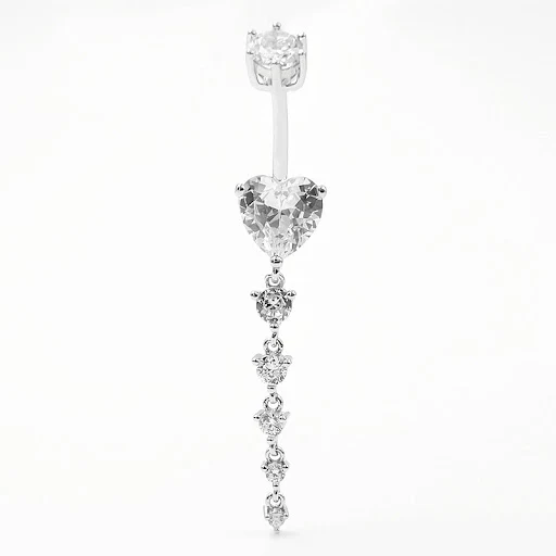 Title 1, Piercing de umbigo feminino em prata S925. Adic...