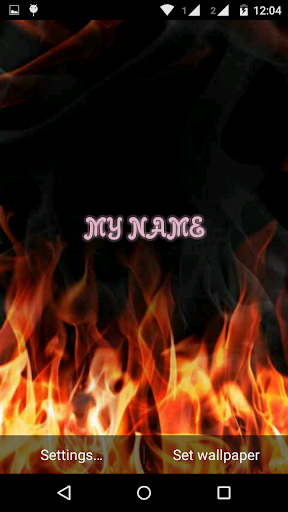 My Name Fire Live Wallpaper