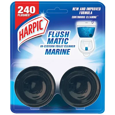 Harpic Flushmatic In-Cistern Toilet Cleaner Blocks - Aquamarine - 2 pcs