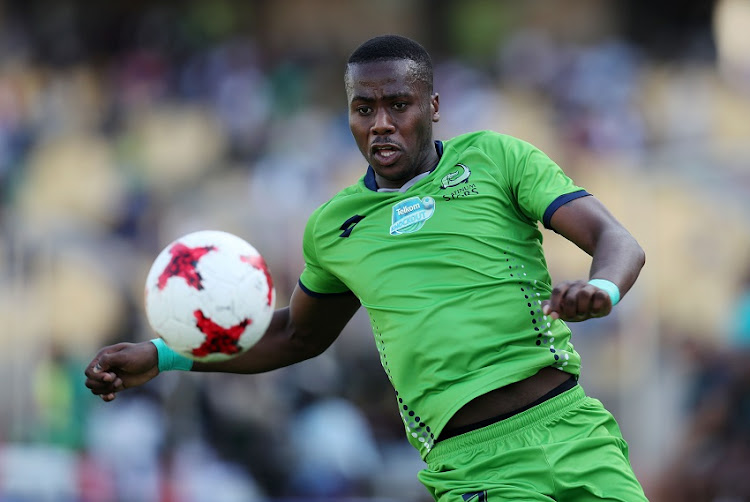 Bongi Ntuli of Platinum Stars during 2017 Telkom Knockout Quarter Final match between Platinum Stars and Bloemfontein Celtic at Royal Bafokeng Stadium, Rustenburg South Africa on 04 November 2017.