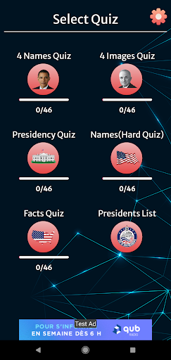 Screenshot US Presidents Quiz