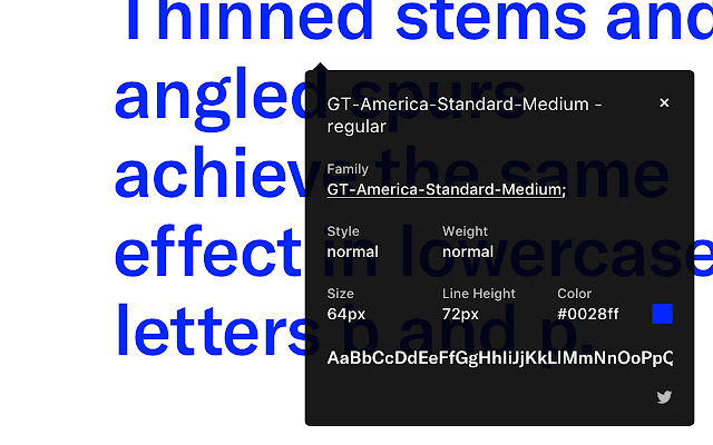 Identify the font details of Web Pages on Chrome