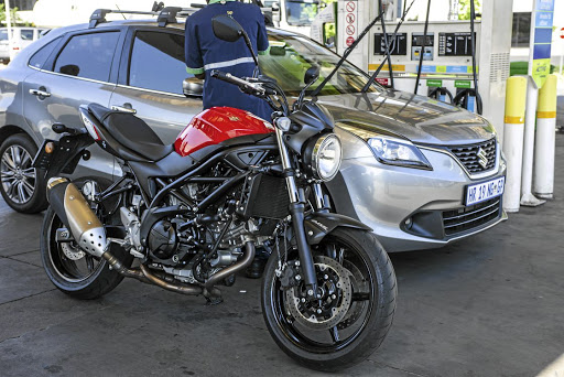 The Suzuki SV650 sport bike.