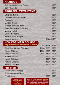 Pindiwala menu 2