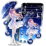 Cover Image of ダウンロード Cute Anime Galaxy Girl Theme 1.1.2 APK