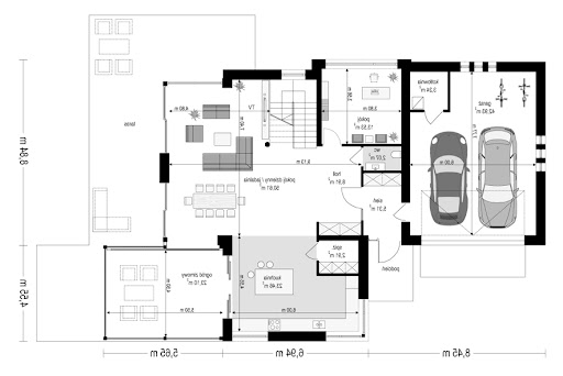 Dom z widokiem 6 B - Rzut parteru