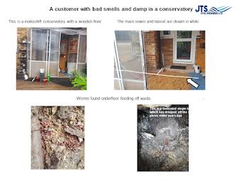 Customers home with bad smells and damp in a Conservatory album cover