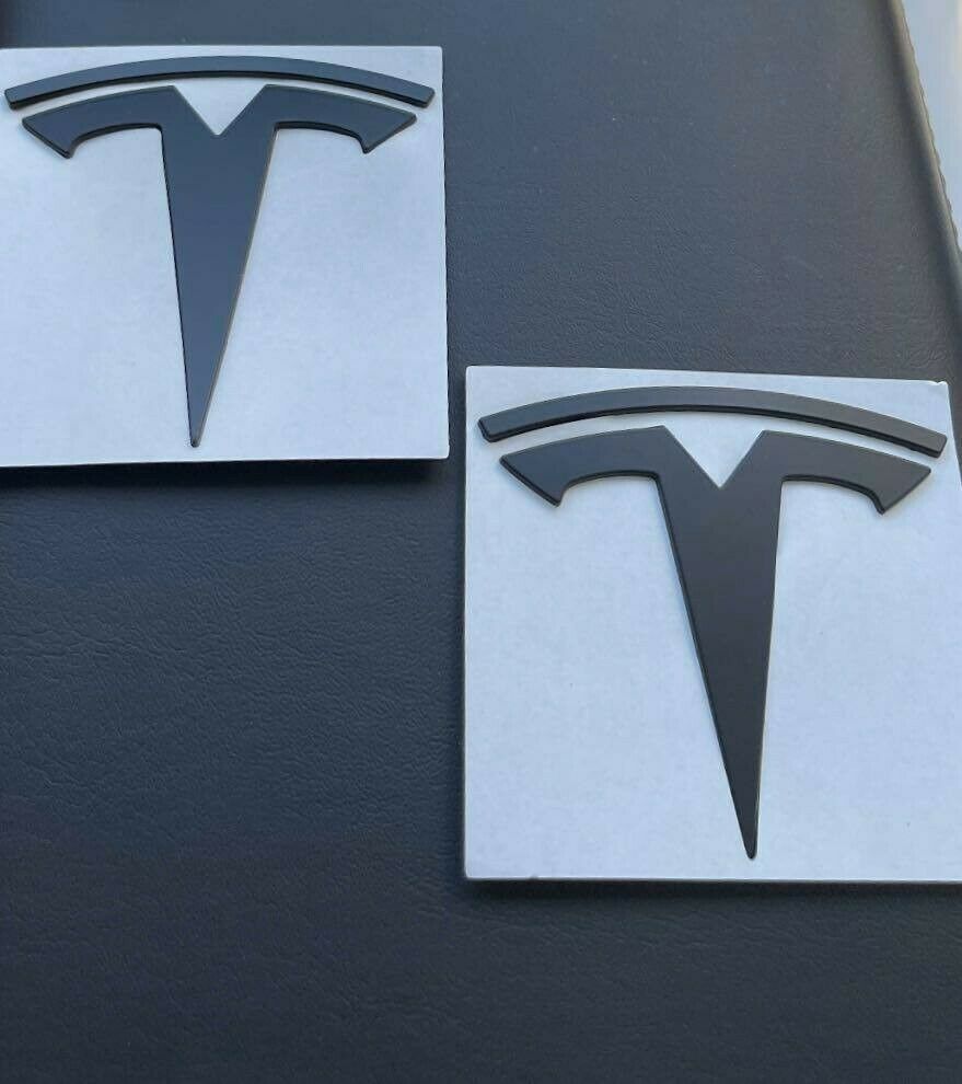 TESLA MODEL 3/Y FRONT HOOD EMBLEM MATTE BLACK 2017-2022 OEM Upgrade T Badge  Logo