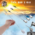 Thìa Bar Khuấy 2 Đầu Inox 304 Cỡ 26Cm Và 32Cm Cho Quầy Bar Pha Chế Trà Sữa, Cocktail Chuyên Nghiệp