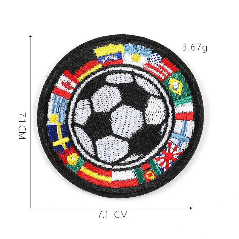 Title 1, Voetbal basketbal borduurwerk stoffen etiketter...
