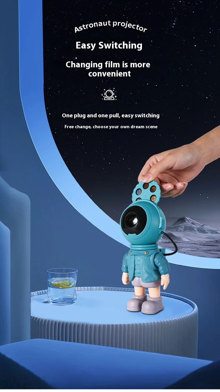 Title 8, Feilin Astronaut Sterrenprojector Kleine Nachtl...