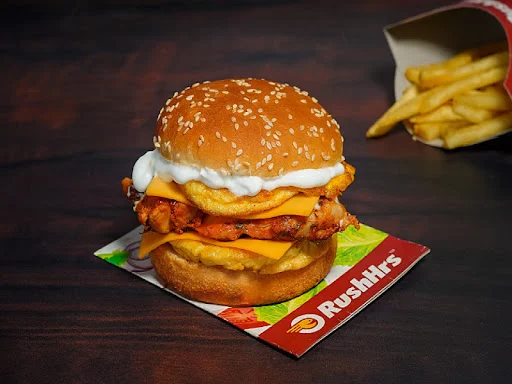 Chicken Cheese Chilli Stufflette Burger