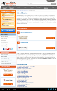  Excite Edu - Online Degrees- lakaran kecil tangkapan skrin  