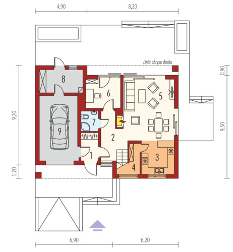 E4 G1 wersja A MULTI-COMFORT - Rzut parteru