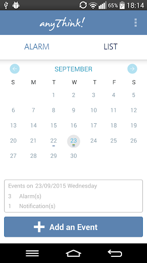 anyThink Calendar